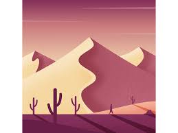 Wandering Sand Dunes Wander Desert Illustrator Illustration Vector Dune Art Postcard Book Illustration