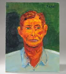 Jane Chenoweth: "wild Iris" Oil On Board