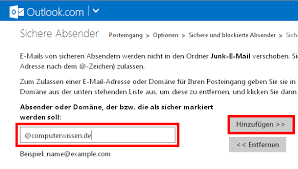Tap move to focused inbox. Whitelisting Computerwissen De