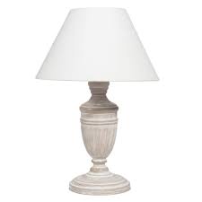 La plupart utilisent une simple. Lampe En Paulownia Blanchi Et Abat Jour Blanc Denise Maisons Du Monde