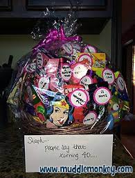 Does your girlfriend just dump all her jewelry in a dish or box when she takes it off? 40 Gifts For 40th Birthday Idea Birthday Basket 40th Birthday Gifts 40th Gifts