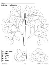 Printable Fall Themed Color By Number Worksheet Fall Worksheets Fall Preschool Activities Fall Kindergarten