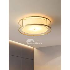 Solid brass flush mount ceiling lights. Rectangular Ceiling Light Round Flush Mount Copper Bedroom Glass Solid Brass Decorative Golden E27