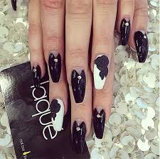 Black And Rose Gold Nails Coffin 50 Best Black And White Nail Designs Coffin Nails Designs White Nail Designs Black Nail Designs