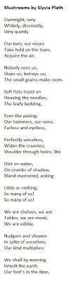 Mushrooms By Sylvia Plath A Favorite Poem Plath Poems Sylvia Plath Poems Poems