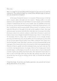 It is important to actively and directly connect concepts from class to your personal or experiential reflection. Reflective Paper Example 1 Psychology Docsity
