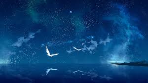 10 top and most current dark anime scenery wallpaper for desktop with full hd 1080p (1920 × 1080) free download. Anime Unknown Sky Birds Starry Sky Wallpaper Anime Scenery Night Sky Wallpaper Dark Landscape