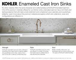 Pam kueber august 8, 2013. Kohler K 5864 4 Fd Cane Sugar Cape Dory 33 Single Basin Tile In Enameled Cast Iron Kitchen Sink Faucet Com