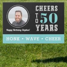 Cherish all precious memories of last few years spend. 50th Birthday Outdoor Signs Yard Signs Flags Zazzle