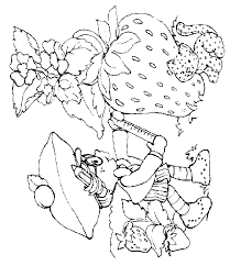 Cute raspberry torte coloring page. Strawberry Shortcake Coloring Pages For Kids Coloring Home