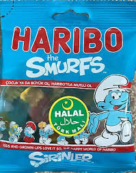 As our chocolate products do not contain meat, the ritual of halal does not apply and in the uk carry no halal certifications of any kind. Halal Haribo Smurfs Candy 3 Pack 75g Each Trusted Seller Ebay Haribo Halal Marshmallow Sweets