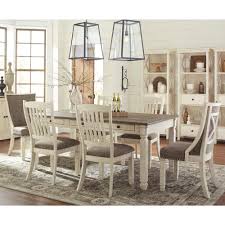 Ours are designed with the right proportions to be comfortable to sit in until dessert. Signature Design By Ashley Bolanburg 7 Piece Dining Set With Host Chairs In Antique White And Weathered Oak Nebraska Furniture Mart