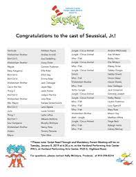 He feels he must embody the high standards he hopes his citizens will live up to. Cast Seussical Jr The Hartland Players
