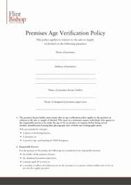 The age verification policy is a human resources policy statement for your employees and contractors. Premises Age Verification Policy Template Flint Bishop