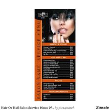 Hair Or Nail Salon Service Menu With Price List Zazzle Com In 2020 Salon Services Hair Salon Price List Salon Price List