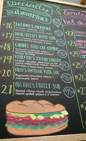 Sandwich Shop Chalk Menu Painting Illustration In Erie Pa By Heather Cash Sandwich Shops Chalk Menu Sandwiches
