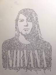Coloring for artists (creative stress relieving adult coloring) by. R I P Kurt Cobain Nirvana Doodle Art And Illustration Doodle Art Illustration Art Coloring Pages