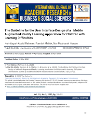 Rasid muhammad et al., (2008), pengurusan islam teoridanpraktis, kuala lumpur: Pdf The Guideline For The User Interface Design Of A Mobile Augmented Reality Learning Application For Children With Learning Difficulties