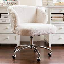 For a home office desk chair, this is perfect. Ivory Sherpa Faux Fur Wingback Desk Chair Desk Chair Pottery Barn Teen