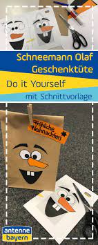 Die kinder lieben ihn einfach: Aus Dem Film Die Eiskonigin Schneemann Olaf Diy Geschenktute Geschenke Schneemann Olaf Basteln
