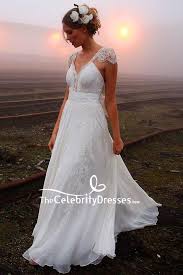 Finden sie ihr perfekte brautkleid bei uns. Weisses V Ausschnitt A Linie Flugelarmel Brautkleid Thecelebritydresses