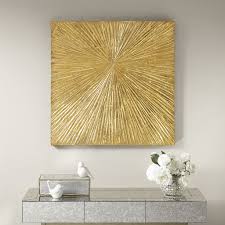 The Madison Park Signature Sunburst Gold Deco Box Wall Art Provides A Modern Update To Your Home Decor An Abstrac Sunburst Wall Art Gold Wall Decor Wall Decor