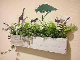 インテリアdiy 100均すのこde壁掛けフェイクグリーンを作ろう 壁掛け 植物 ハンギングプラント 植物の装飾