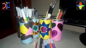 Diy Cara Mudah Membuat Tempat Pensil Dari Kaleng Bekas Susu Easy Tin Can Pencil Case Youtube