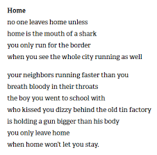 Warsan Shire Home Poem Excerpt Valinda Kimmel Consulting Educational Literacy Consulting