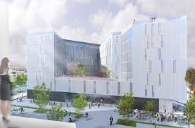 Construction Du Nouveau Siege De La Caf Du Bas Rhin Strasbourg 67 Mo Caisse D Allocations Familiales Du Bas Rh Multi Story Building Building Structures