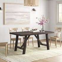 The enchanting dining table features an elegant double pedestal base and comes with a matching 24 expandable leaf that the side chairs and armchairs feature a unique design to the carved wood backs and padded seats upholstered with a durable leatherette fabric. Dark Wood Dining Table Wayfair