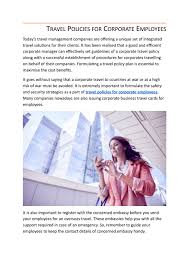 Just adapt it to your specific situation. Travel Policies For Corporate Employees By Rooms Xpert Issuu