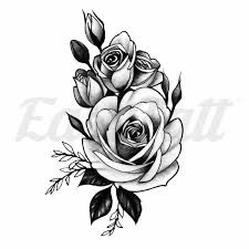 An artist that started his working life as a blacksmith. Black And Grey Roses Temporary Tattoo Easytatt