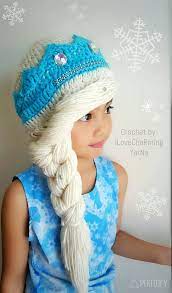 Elsa Braidelsa Frozen Hatdisney Crochet Hatcrochet Elsa Etsy Frozen Crochet Hat Frozen Crochet Crochet Hats