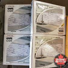 Our showrooms have all the inspiration you need for backsplashes. 4 Boxes Neo Splash Marble Glass Fusion Tile Mont Blanc 6sqft Box