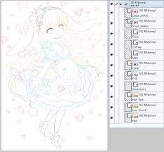 A rough draft is where your wildest ideas come out. 1 Rough Draft And Line Drawing Professional Illustration Process Wasabi 1 By Clipstudioofficial Clip Studio Tips