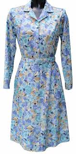 Long Sleeve Dress By Rival Blue Green Flower Pattern Short Fit Long Sleeve Dress Dresses Petite Dresses