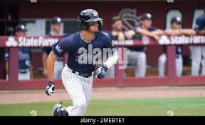 Dallas Baptist's Ryan Wrobleski runs to first in the third inning during an  NCAA college baseball tournament super regional game against Virginia  Monday, June 14, 2021, in Columbia, S.C. Virginia won 5-2 and advances to  the College World Series. (AP ...