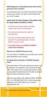 Applications may be lodged electronically over and above any other available means. You Your New Sassa Payment Card A Leader In The Delivery Of Social Security Services English Pdf Free Download