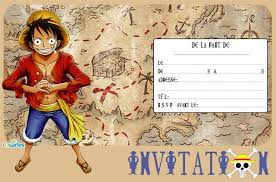 Invitation Anniversaire One Piece Luffy 123 Cartes Invitation Anniversaire Carte Invitation Anniversaire Modele Carte Invitation