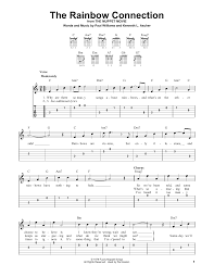 Download and print the rainbow connection sheet music for easy piano by kermit the frog from sheet music direct. The Rainbow Connection Easy Guitar Tab Print Sheet Music Now