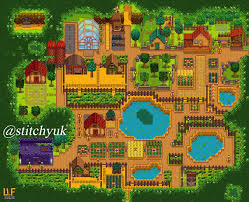 Stardew Valley Forest Farm Design By Stitchyuk Stardew Valley Stardew Valley Layout Stardew Valley Farms
