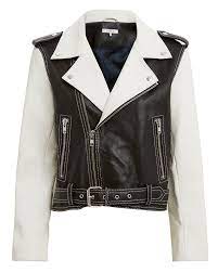 Heavy Leather Black And White Combo Jacket Jackets Black Leather Jacket