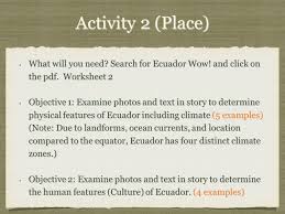 Browse our online library of geography teaching worksheets. 5 Themes Of Geography Of Ecuador Ppt Video Online Download