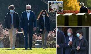 Naomi is named after biden's late daughter, who was only a year old when she died in a 1972 car crash that also claimed the life of biden's first wife, neilia. Biden Attends Church And Visits Grave Of His Late Son Beau With Daughter Ashley And Grandson Hunter Daily Mail Online