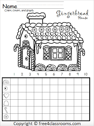 free kindergarten gingerbread house graphing worksheet free4classrooms
