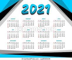 Yang mana nantinya gambar tersebut kalian bisa edit sesuai dengan. Desain Kalender 2021 08 Eps 2021 Calendar Graphic Design With Unique Styles And Coloring And Various Styles Suitable For Canstock