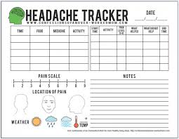 Free Printable Migraine Tracker Charts Resources Headache Tracker Migraine Headaches Migraine Relief