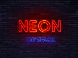 Neon Typeface Font Free Download Fonts Neon Free Neon Neon Typography Free Font