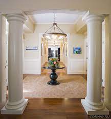 الأعمدة في الداخل العظمة الأنيقة في تصميم الشقة وفي المنزل منزل مع الأعمدة الأعمدة في الداخل تكنولوجيا البناء